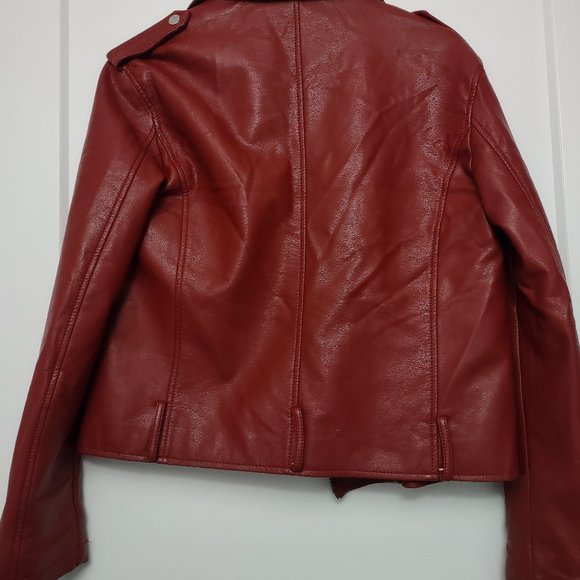 Forever 21 Medium Red Leather Jacket - Picture 5 of 6